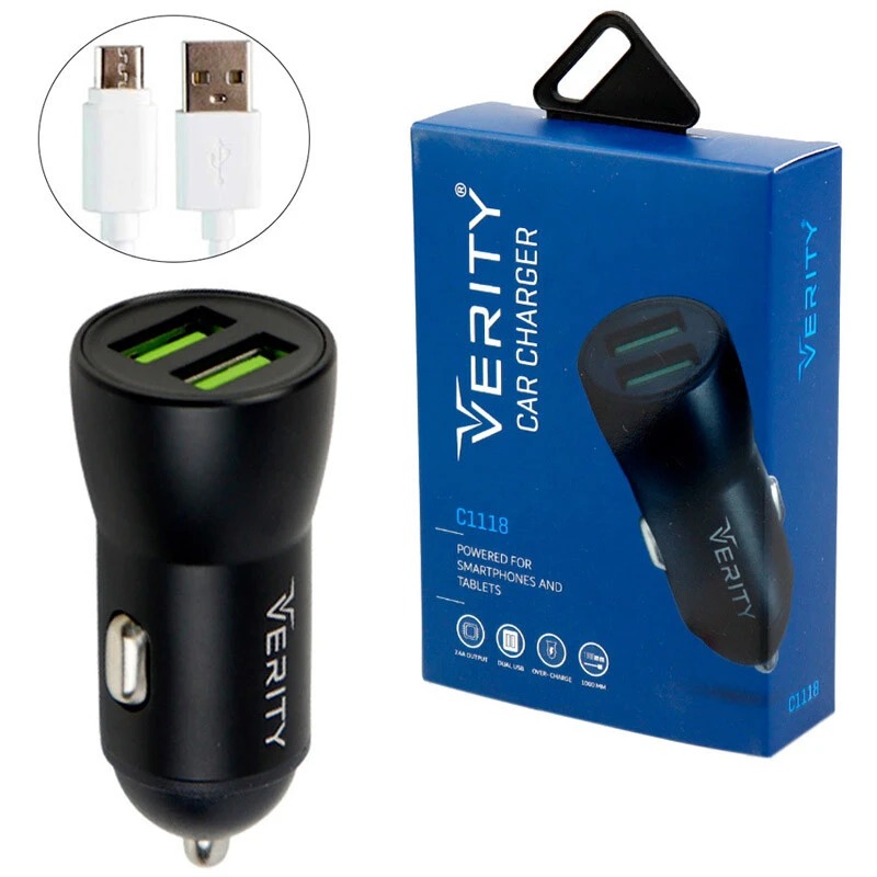 شارژر فندکی Verity C1118 با توان 12 وات