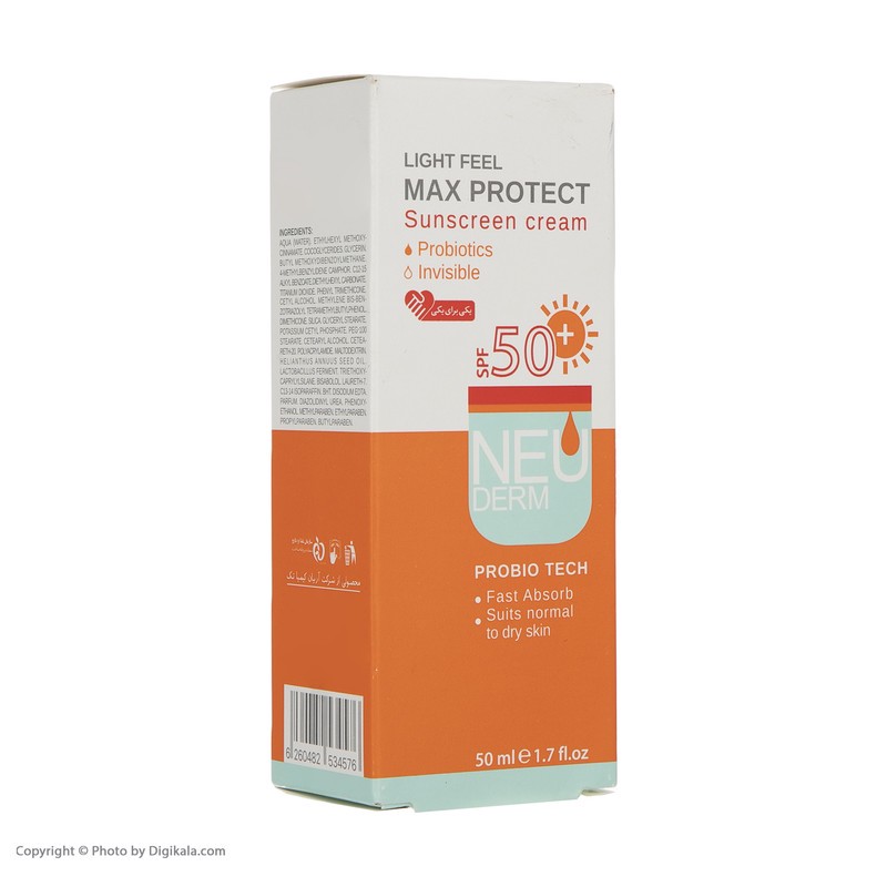 کرم ضد آفتاب نئودرم مدل Max Protect حجم 50 میلی لیتر مدل 2
