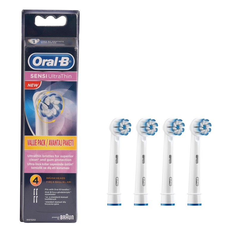 سری یدک مسواک برقی اورال-بی مدل SENSI ULTRATHIN بسته 4 عددیمدل 2