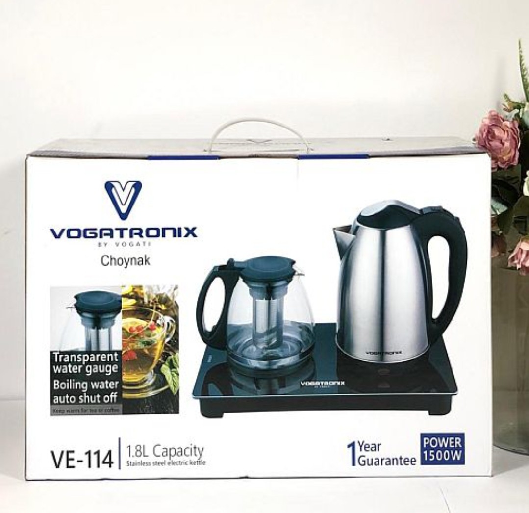 چای ساز برقی وگاترونیکس مدل VE-114 کتری 1.8 لیتری (پسکرایه)