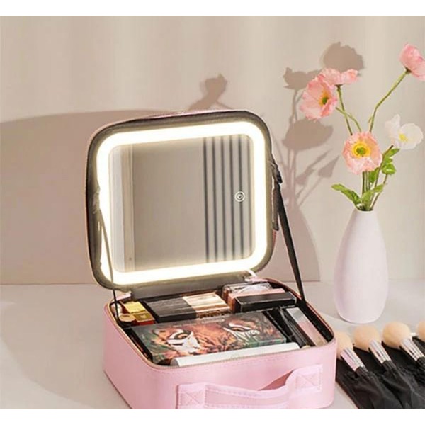کیف لوازم آرایش مدل آینه دار LED mirror - پس کرایه