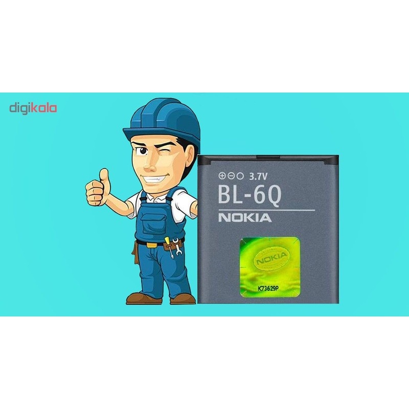 باتری موبایل مدل BL-6Q ظرفیت 970 میلی آمپر ساعت مناسب برای گوشی موبایل نوکیا 6700 Classic
