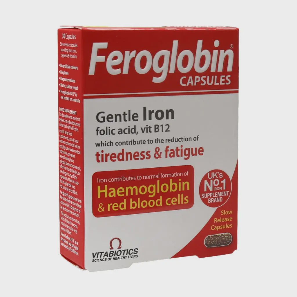 کپسول فروگلوبین ب 12 ویتابیوتیکس Vitabiotics Feroglobin B12 30 Capsجدید