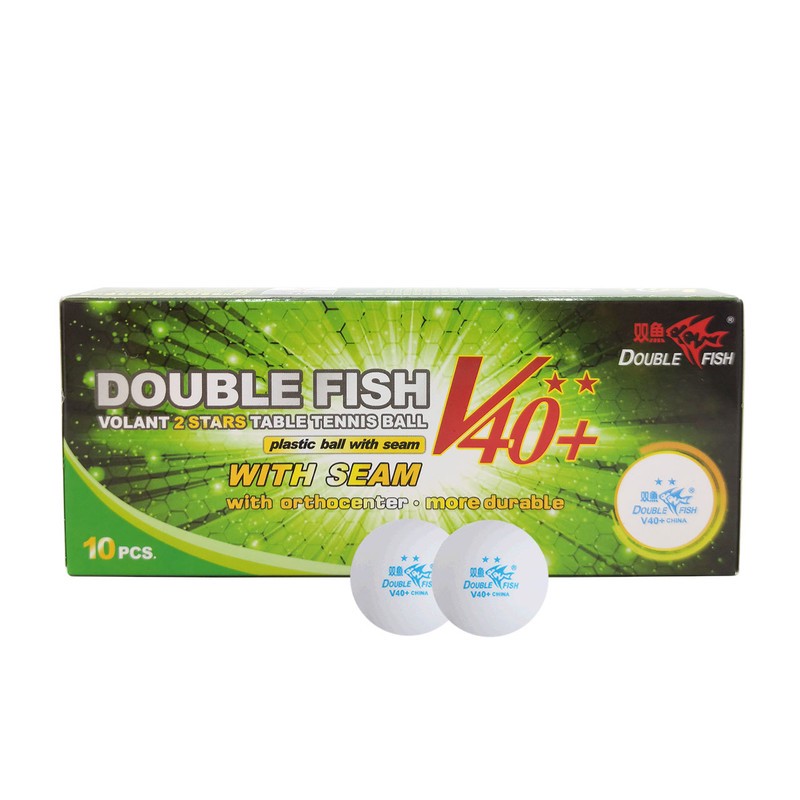ارسال پس کرایه پستی توپ پینگ پنگ دابل فیش مدل V40-2Stars بسته 10 عددی