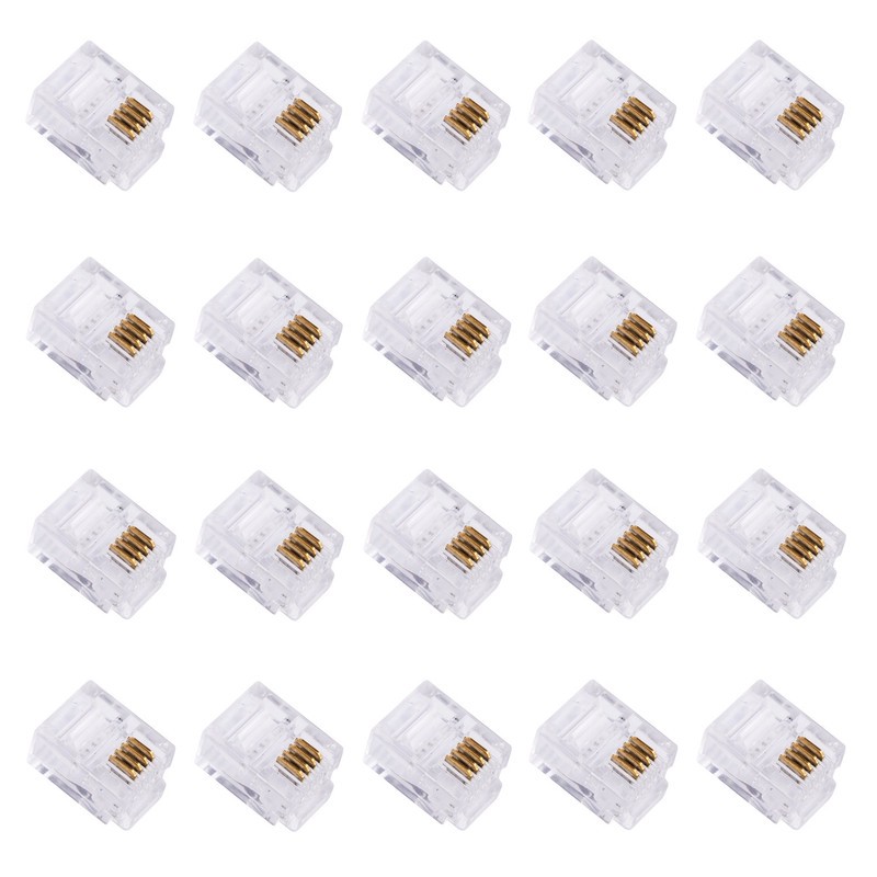 سوکت تلفن مدل TTS-RJ12-6P4C بسته 20 عددی