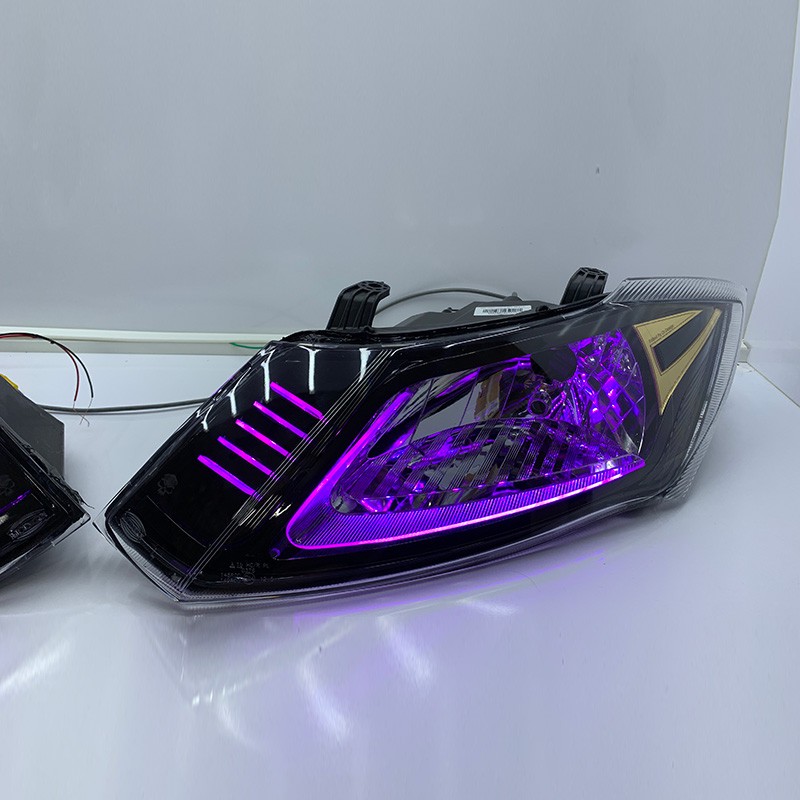 چراغ جلو خودرو گروه پژوهش صنعت مدرن مدل 3D-NX-Purp دو حالته مناسب برای ساینا و کوئیک بسته دو عددی