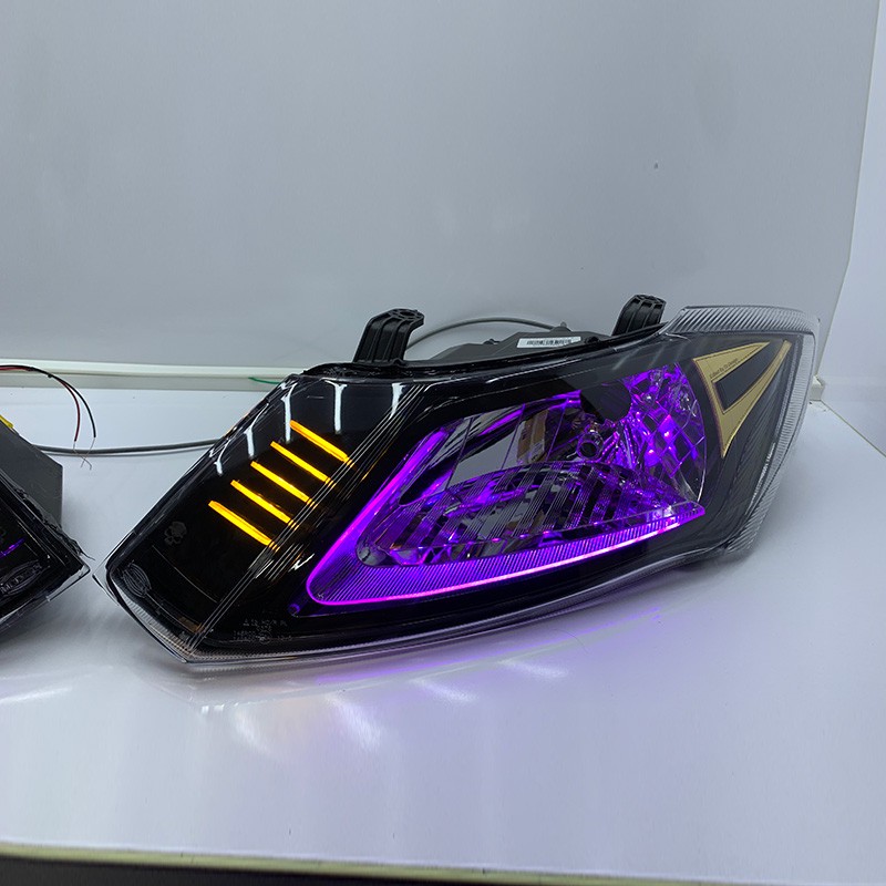 چراغ جلو خودرو گروه پژوهش صنعت مدرن مدل 3D-NX-Purp دو حالته مناسب برای ساینا و کوئیک بسته دو عددی