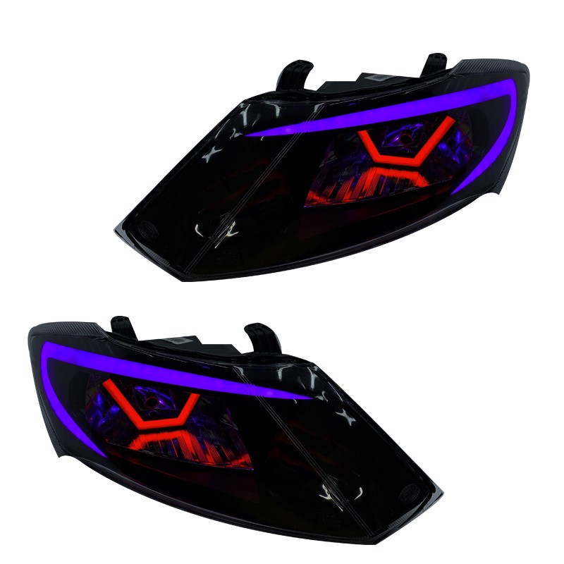 چراغ جلو خودرو گروه پژوهش صنعت مدرن مدل WRX-Purple مناسب برای ساینا و کوئیک بسته دو عددی