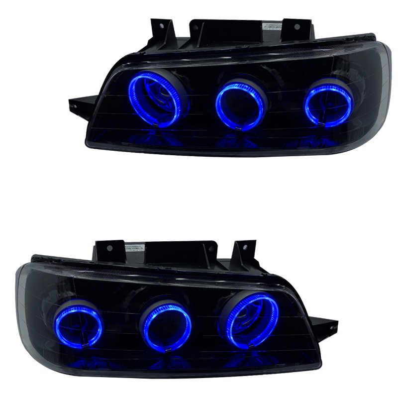 چراغ جلو خودرو گروه پژوهش صنعت مدرن مدل 3D-R3-Blu-B مناسب برای پژو 405 بسته دو عددی