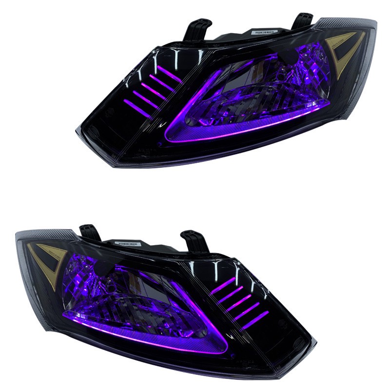 چراغ جلو خودرو گروه پژوهش صنعت مدرن مدل 3D-NX-Purp دو حالته مناسب برای ساینا و کوئیک بسته دو عددی