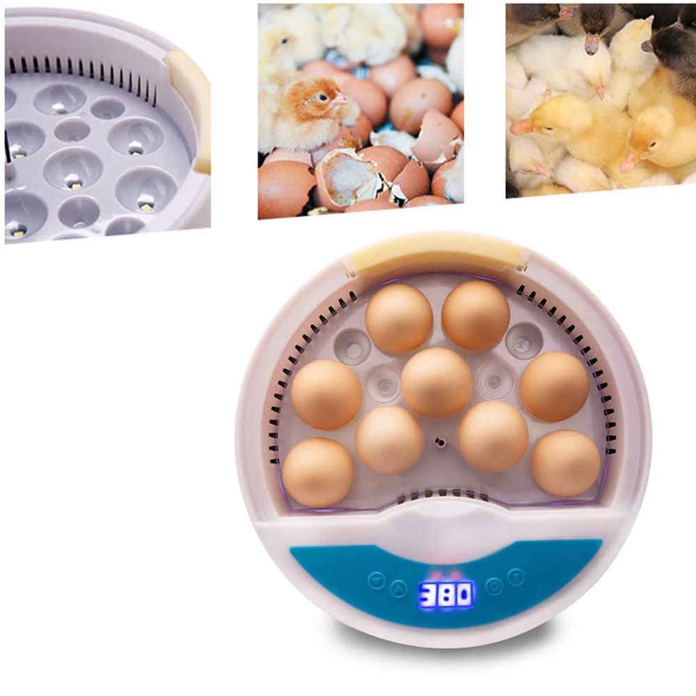 دستگاه جوجه کشی نیمه اتوماتیک 9 عددی مجهز به LED نطفه سنج زیر هر تخم