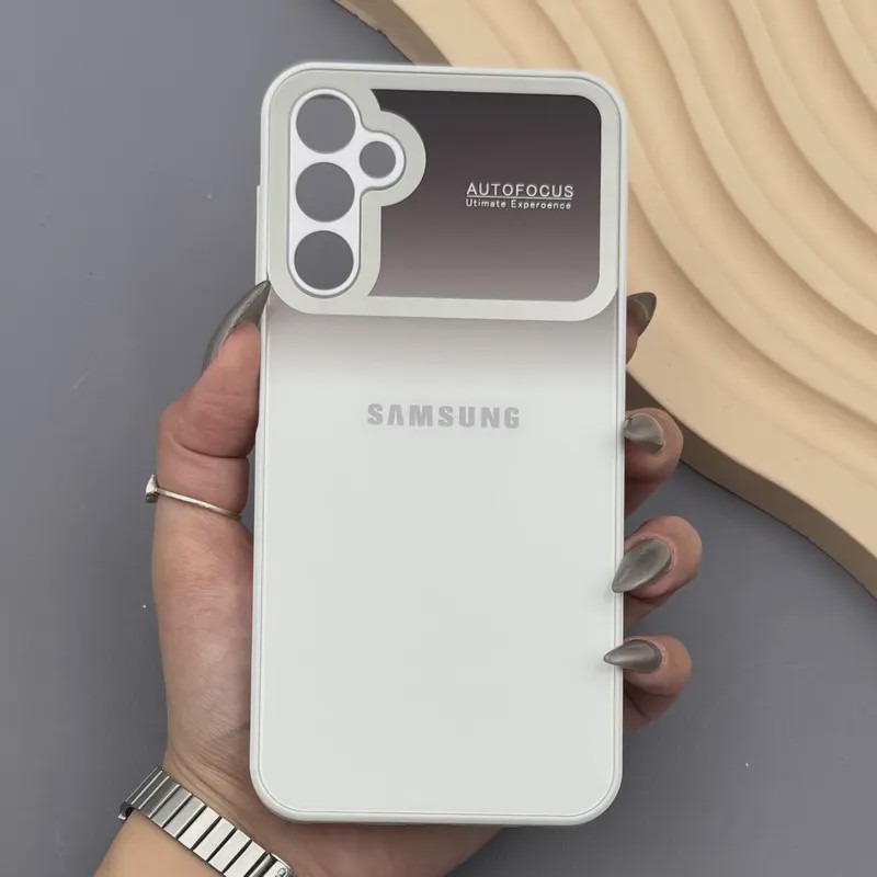 قاب گوشی Galaxy A24 سامسونگ PVD شیشه ای براق مدل AUTO FOCUS محافظ لنز دار کد E9-1000526