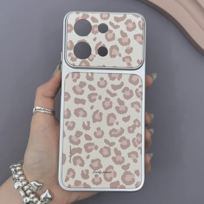 قاب گوشی Redmi 15C - Poco C85 شیائومی فانتزی چرمی Luxury Case سری 17 طرح پلنگی کیوت کد 169597