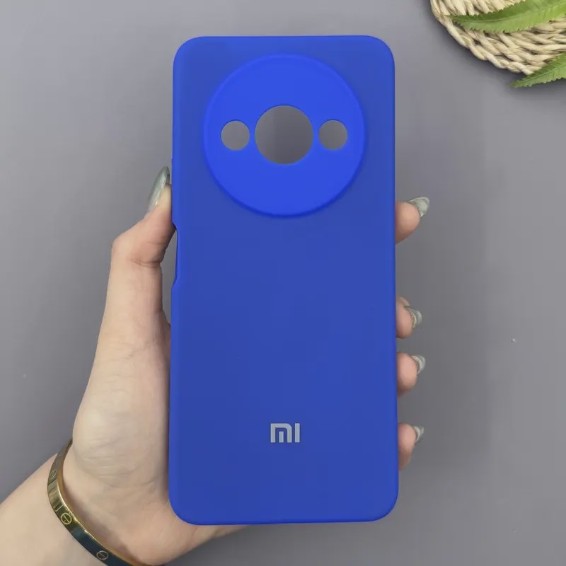 قاب گوشی Redmi A3 - Redmi A3X شیائومی سیلیکونی اورجینال پاک کنی سورا SORA درجه یک زیربسته آبی کاربنی کد 1000045
