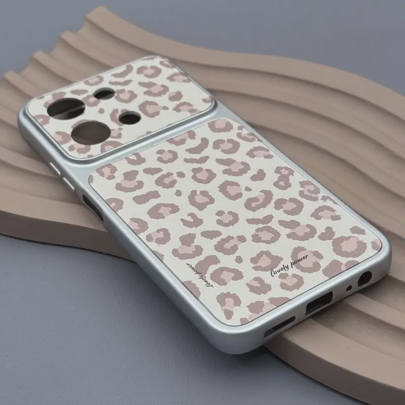 قاب گوشی Redmi 15C - Poco C85 شیائومی فانتزی چرمی Luxury Case سری 17 طرح پلنگی کیوت کد 169597