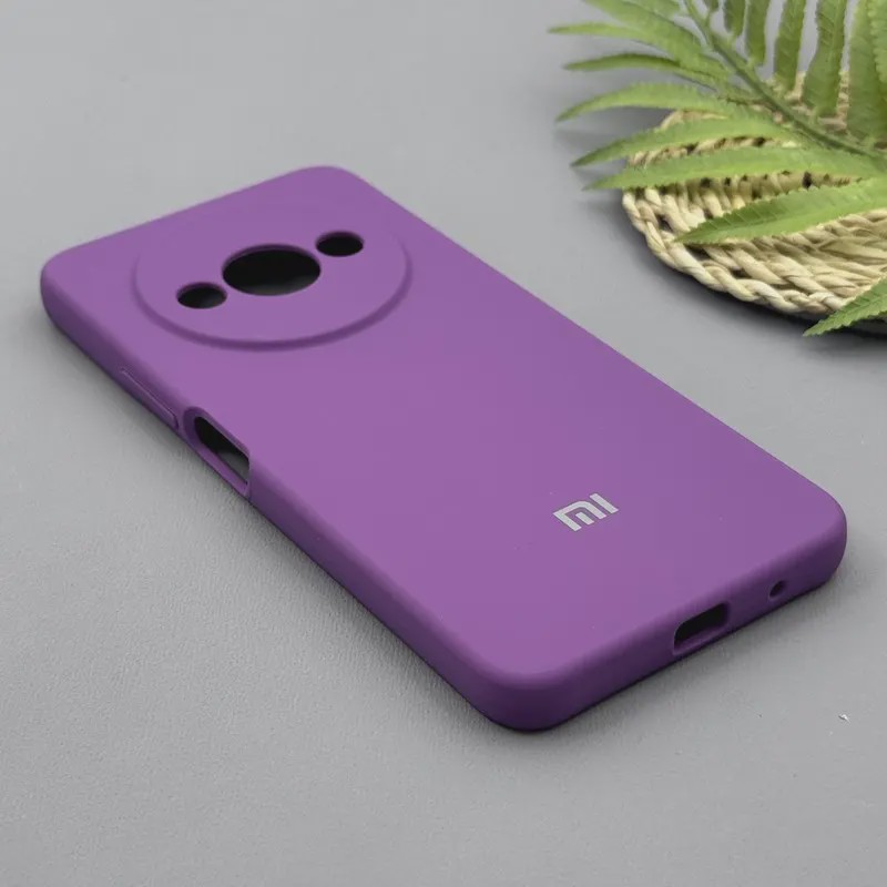 قاب گوشی Redmi A3 - Redmi A3X شیائومی سیلیکونی اورجینال پاک کنی سورا SORA درجه یک زیربسته بنفش کد 1000046