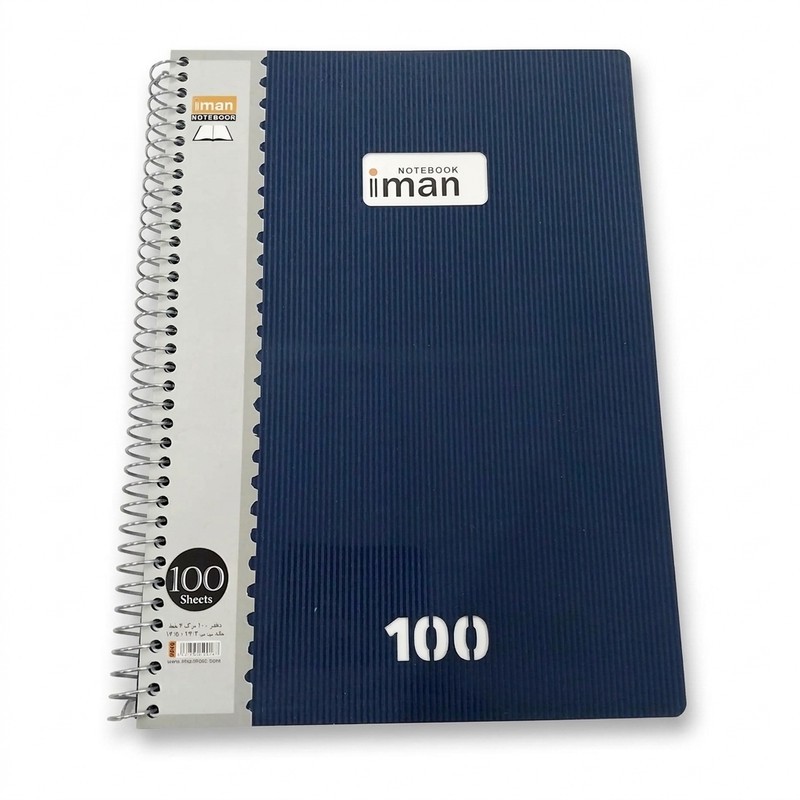 دفتر زبان 100 برگ سیمی ایمان طرح ساده دانشجویی کد 8646