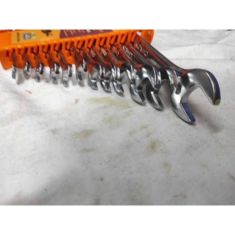 آچار یکسر تخت و یکسر رینگی اچ تی 252 مدل SMT-HT252-INDIA6-22MM-12pcs مجموعه 12 عددیجدید
