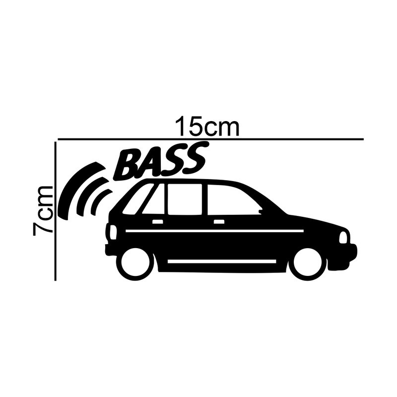 برچسب بدنه خودرو طرح ماشین BASS کد MT-B391 مناسب برای پراید 111
