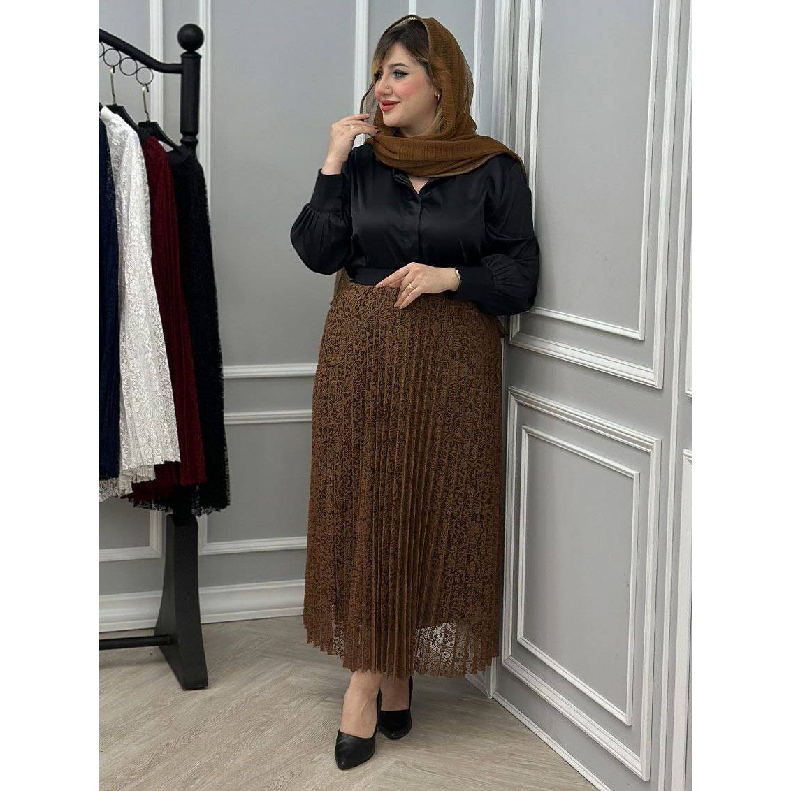 دامن گیپوری زیبا و شیک کد8079 ماه بانو
