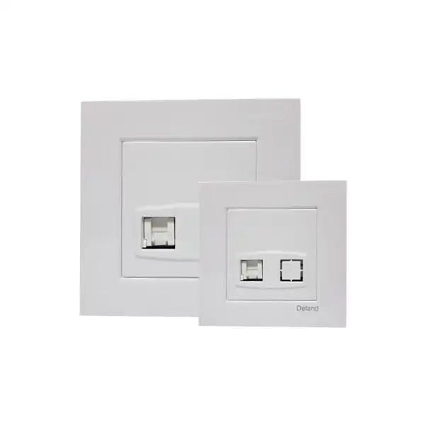 پریز شبکه دلند مدل آسا Cat6 بدنه مستحکم و هسته پلی آمیدجدید