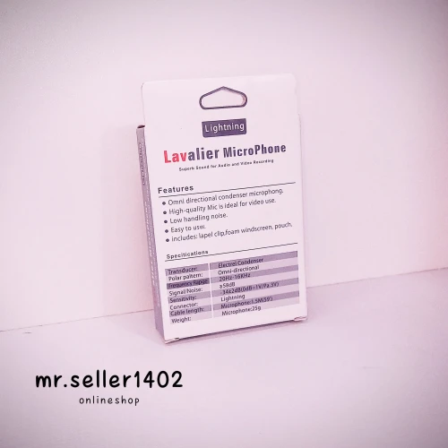 میکروفون یقه ای lavalier jh041 مخصوص گوشی های آیفون مدل 1