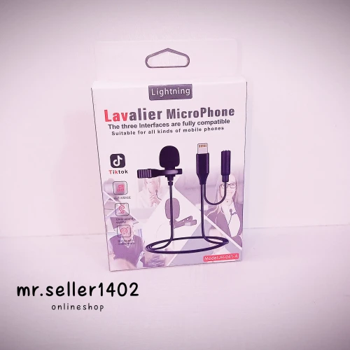 میکروفون یقه ای lavalier jh041 مخصوص گوشی های آیفون مدل 1
