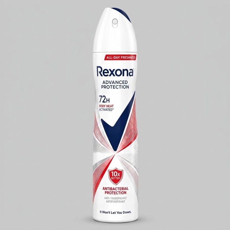 اسپری ضد تعریق زنانه رکسونا Antibacterial Protection با ماندگاری 72 ساعته، حجم 200 میل