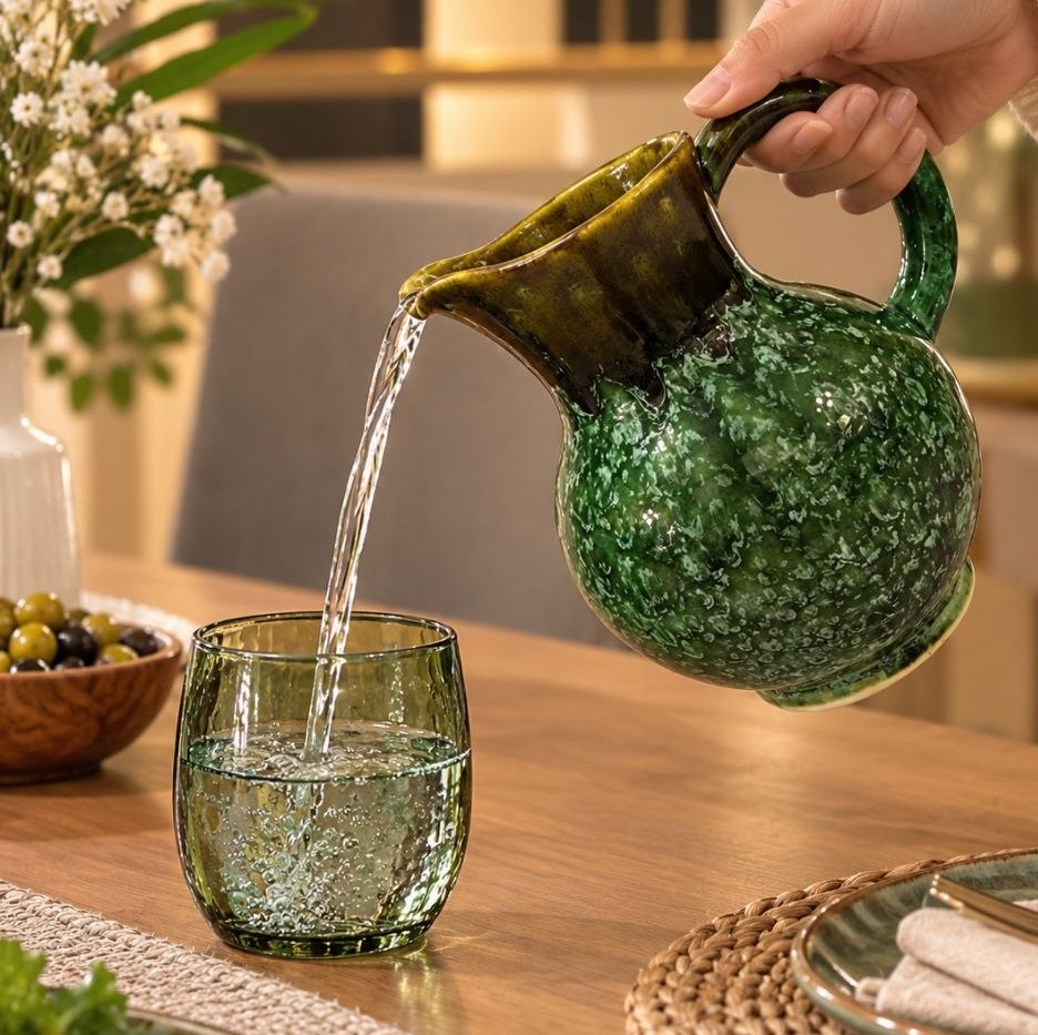 پارچ سفالی طرح شره ای 