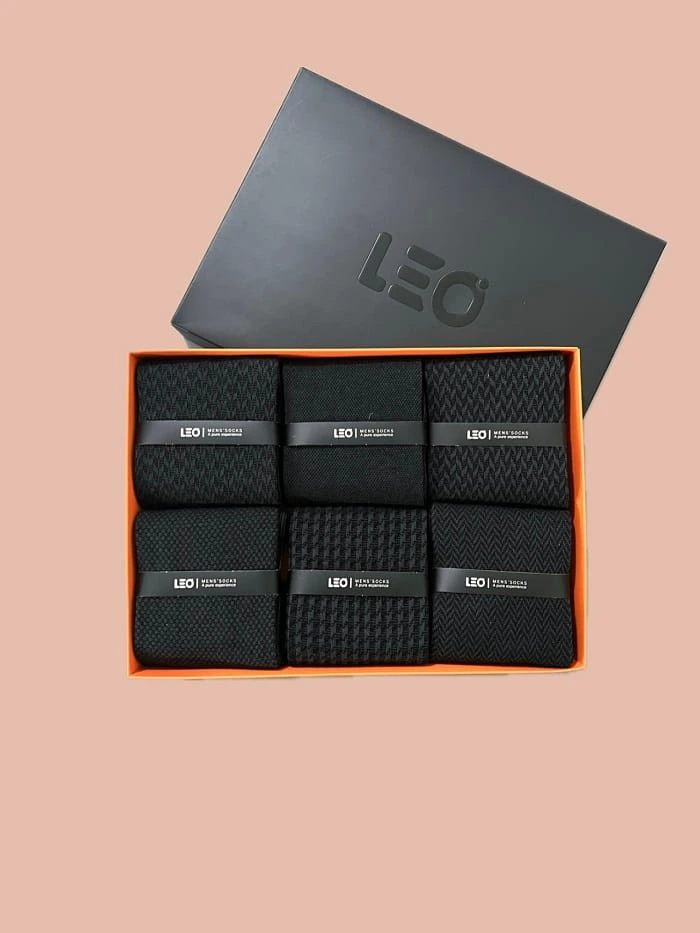 پک جوراب ساق بلند مردانه کلاسیک LEO کد 143