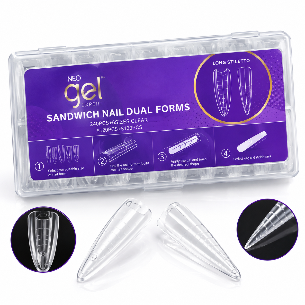 قالب ساندویچی ناخن NEO Gel کد 4جدید