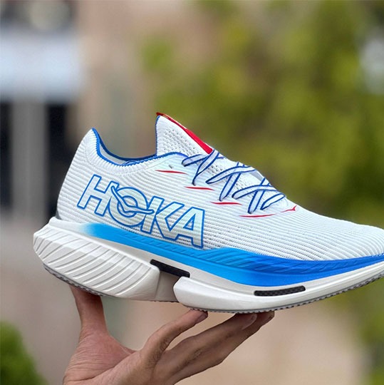 کتونی هوکا Cielo X1 کربن مردانه سفید-آبی Hoka Cielo X1