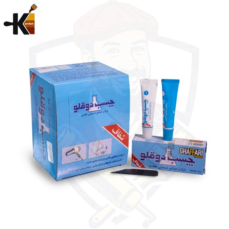 چسب دوقلو شفاف غفاری