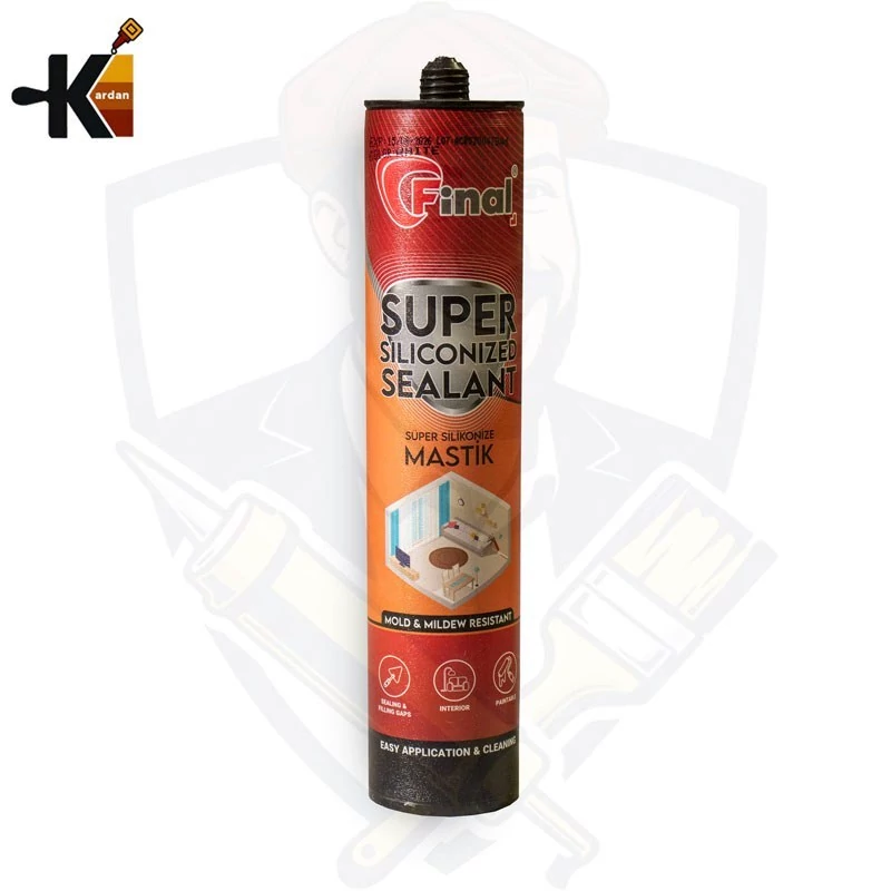 چسب ماستیک سیلیکونی مشکی 450 گرم فاینال