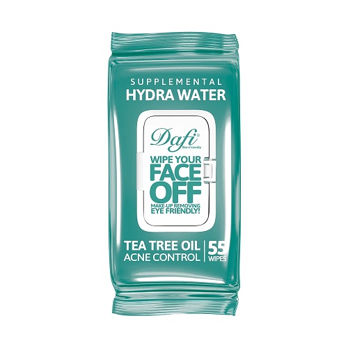 دستمال مرطوب پاک کننده چشم و صورت مدل hydra water تعداد 55 عددی دافی