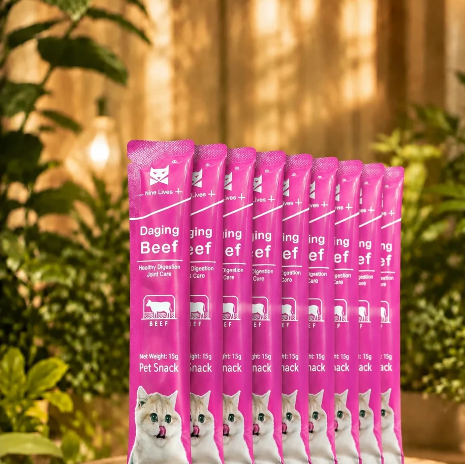 بستنی گربه nine lives طعم گوشت گاو بسته10عددی