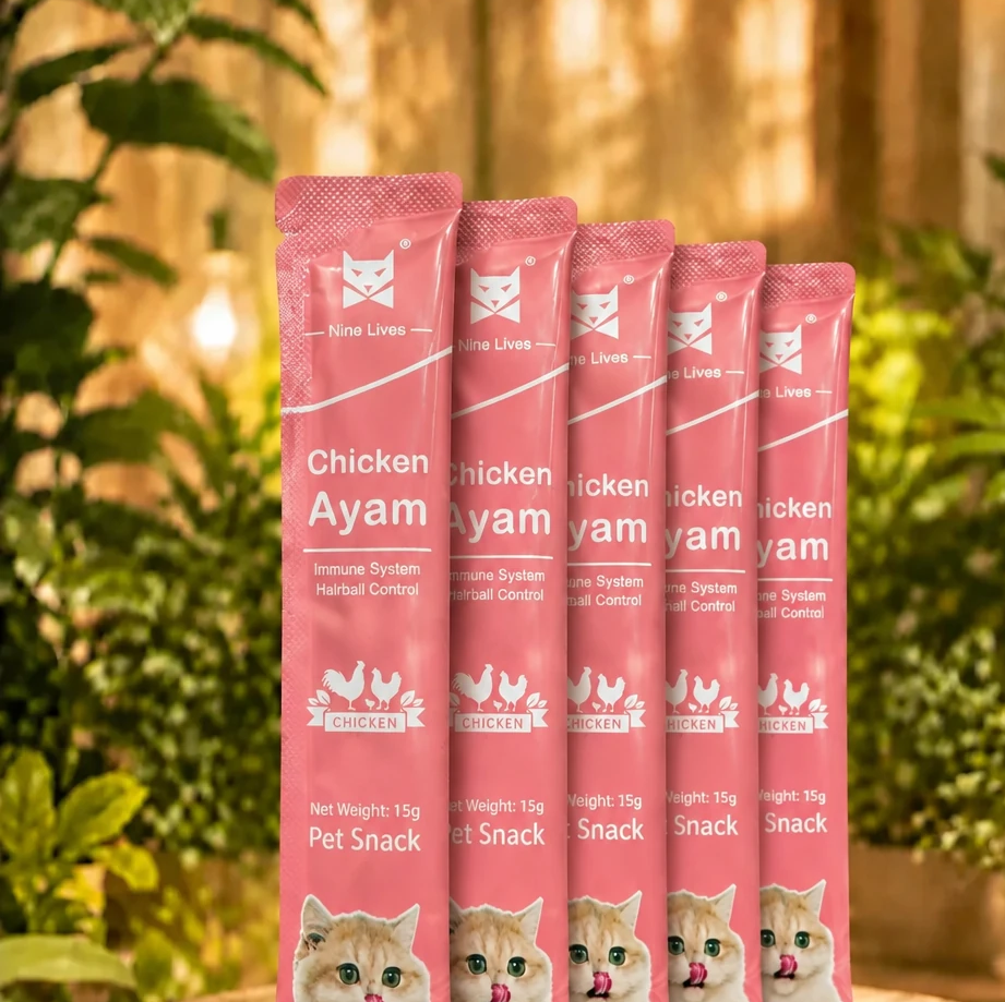 بستنی گربه nine lives طعم مرغ بسته5عددی