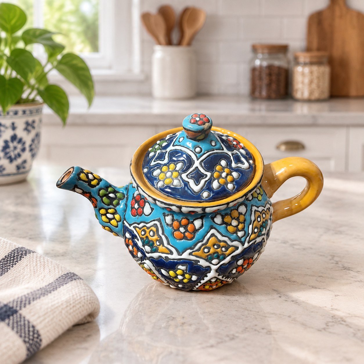 قوری میناکاری مدل بوستان