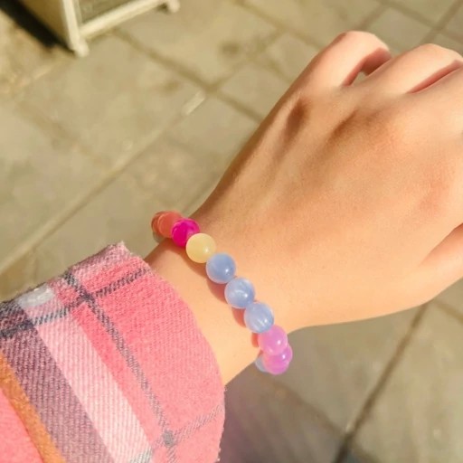دستبند آفتاب پرست حرارتی 7 رنگ مهره ای زنانه 