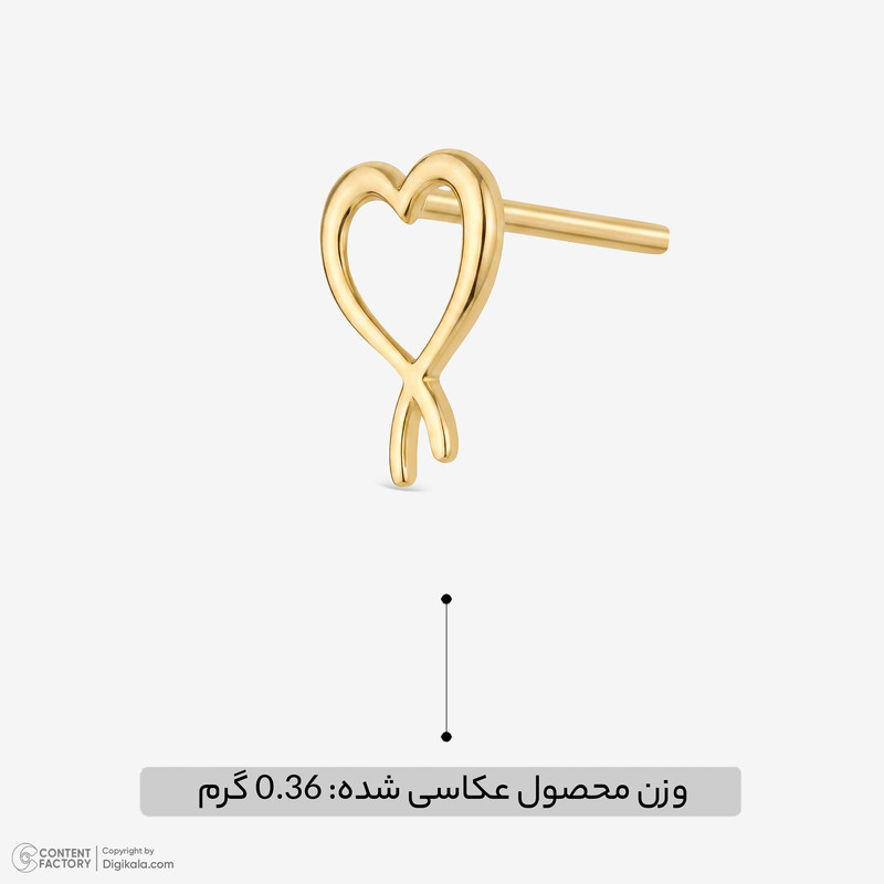 گوشواره میخی طلا 18 عیار زنانه حافا گلد مدل PF223