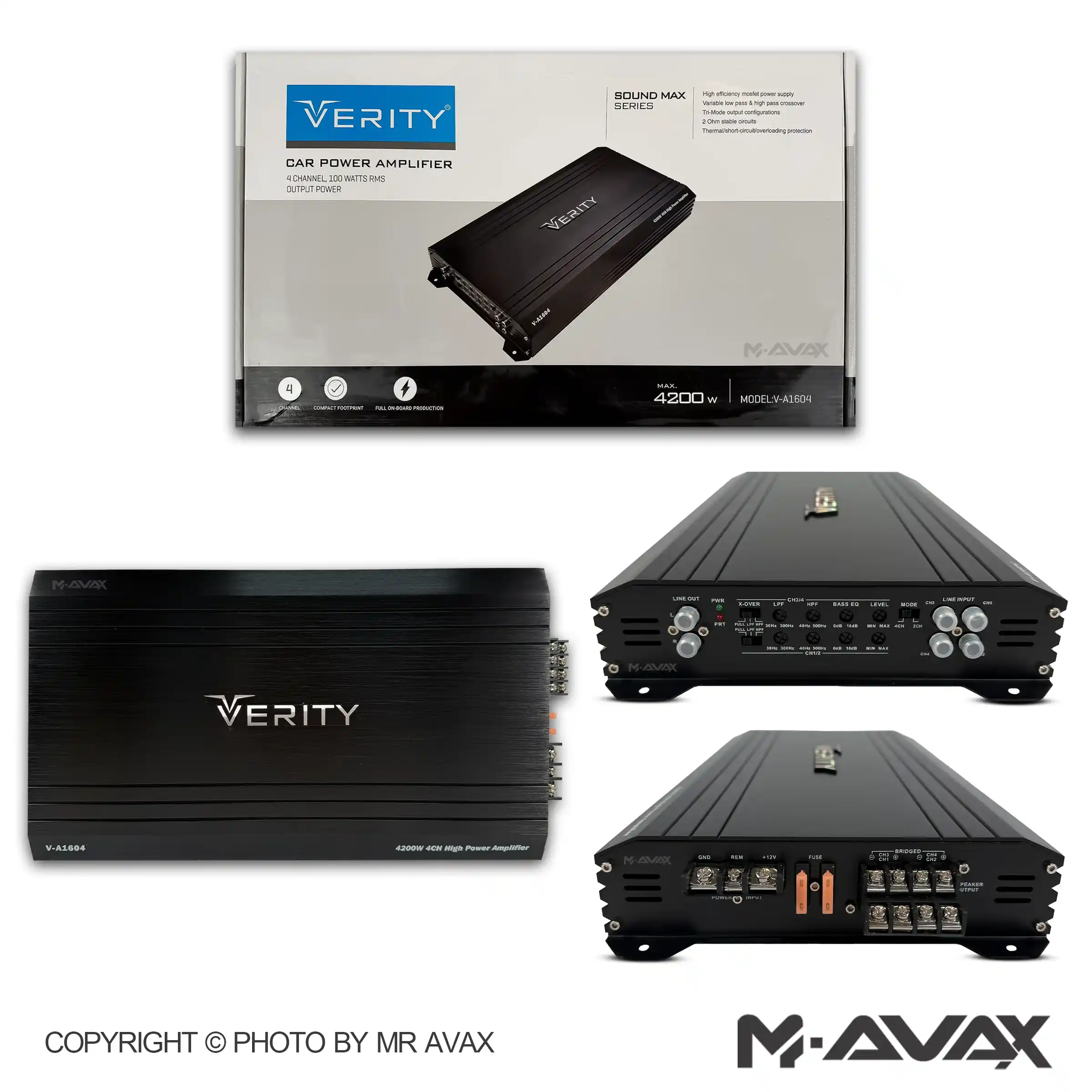 آمپلی فایر 4 کانال وریتی مدل V-A1604