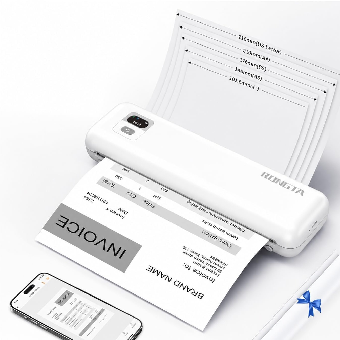 پرینتر حرارتی قابل حمل Rongta F82 با WiFi و بلوتوث
