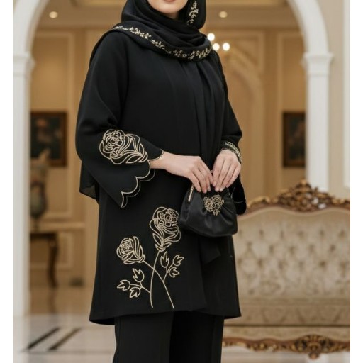 مانتو گلدوزی ویان جنس مازاراتی (سایزبندی 42تا58)Ap-ارسال رایگان 