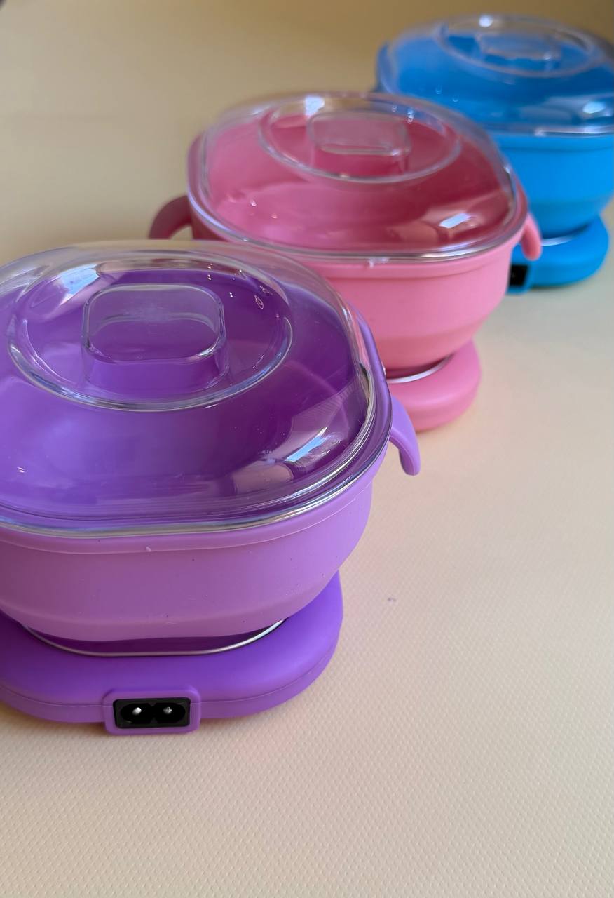 دستگاه ذوب وکس سیلیکونی تاشو Wax Warmer اورجینال | موم گرم کن 400 میلیلیتری 100 واتجدید