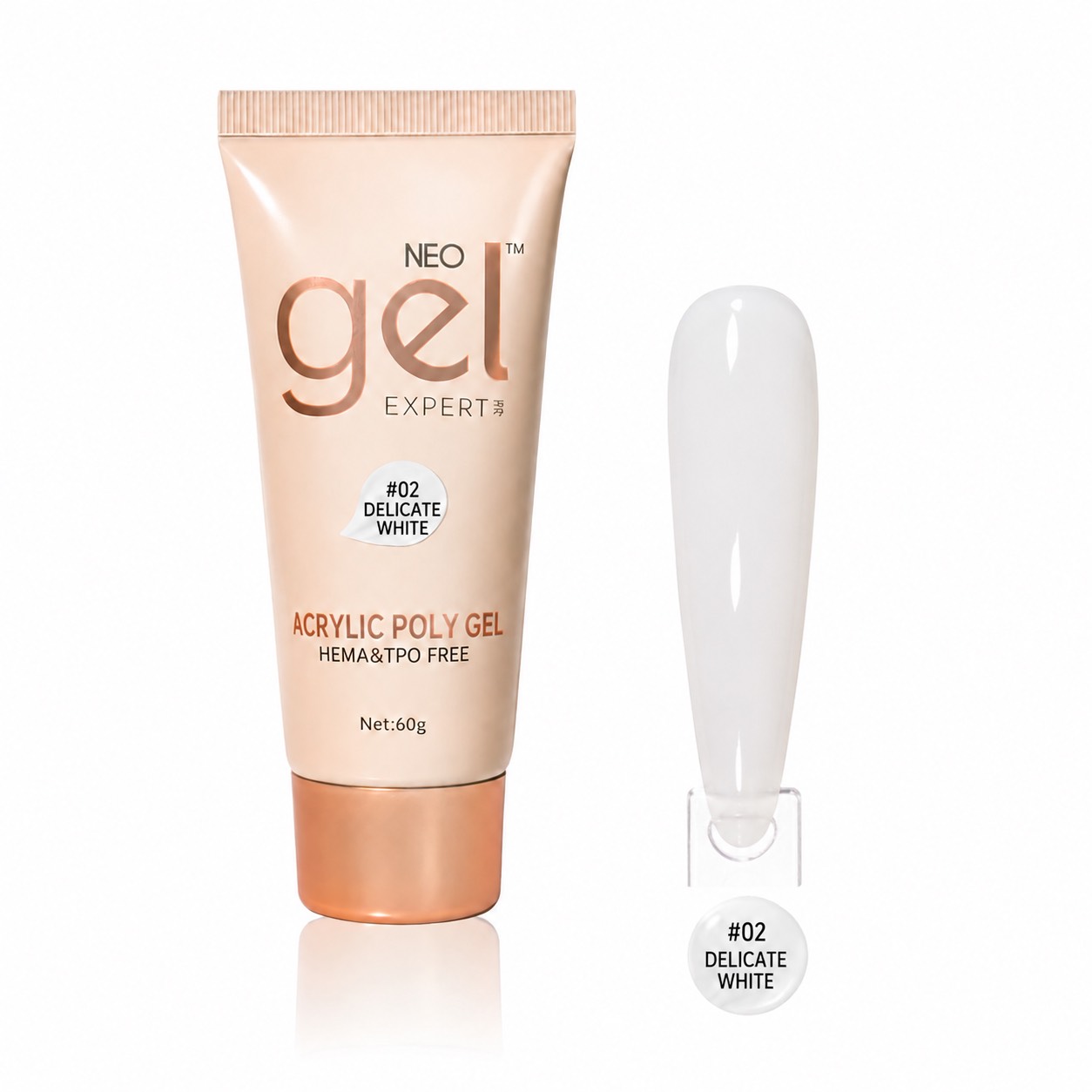 پلی ژل سفید 60 میل نئو ژل Neo gel - کد 2