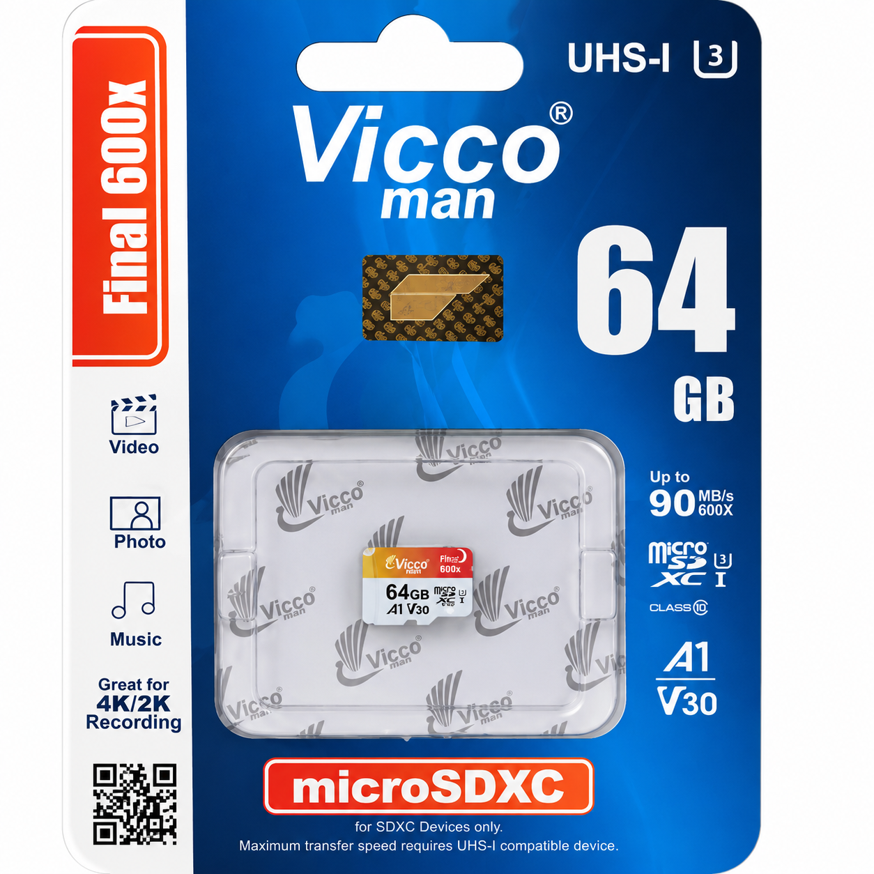 کارت حافظه Viccomanمدل600xحافظه64گیگجدید