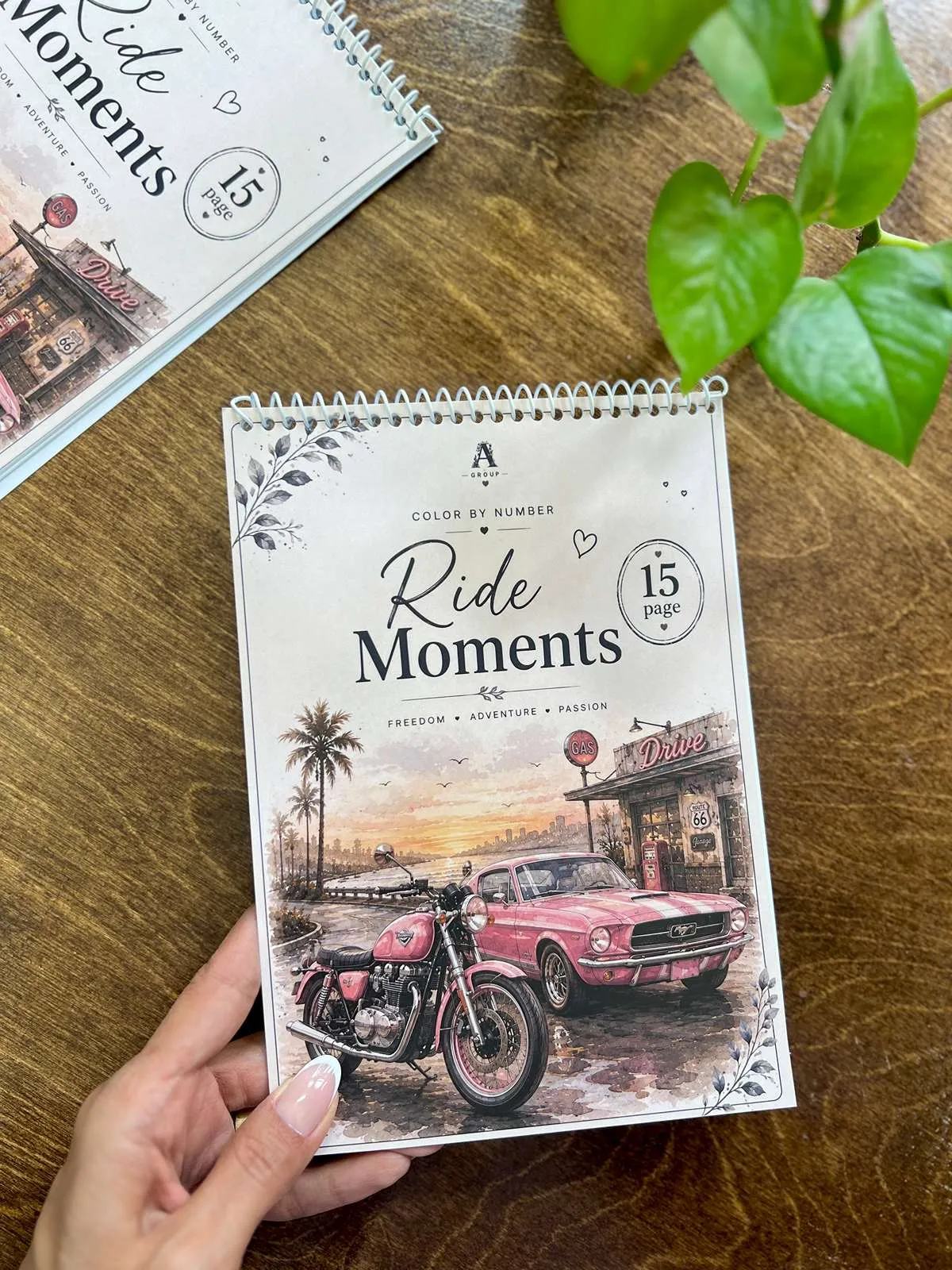 دفتر رنگ آمیزی با کد رنگ راهنما | 15 برگ | A5 | مجموعه موتور و ماشین