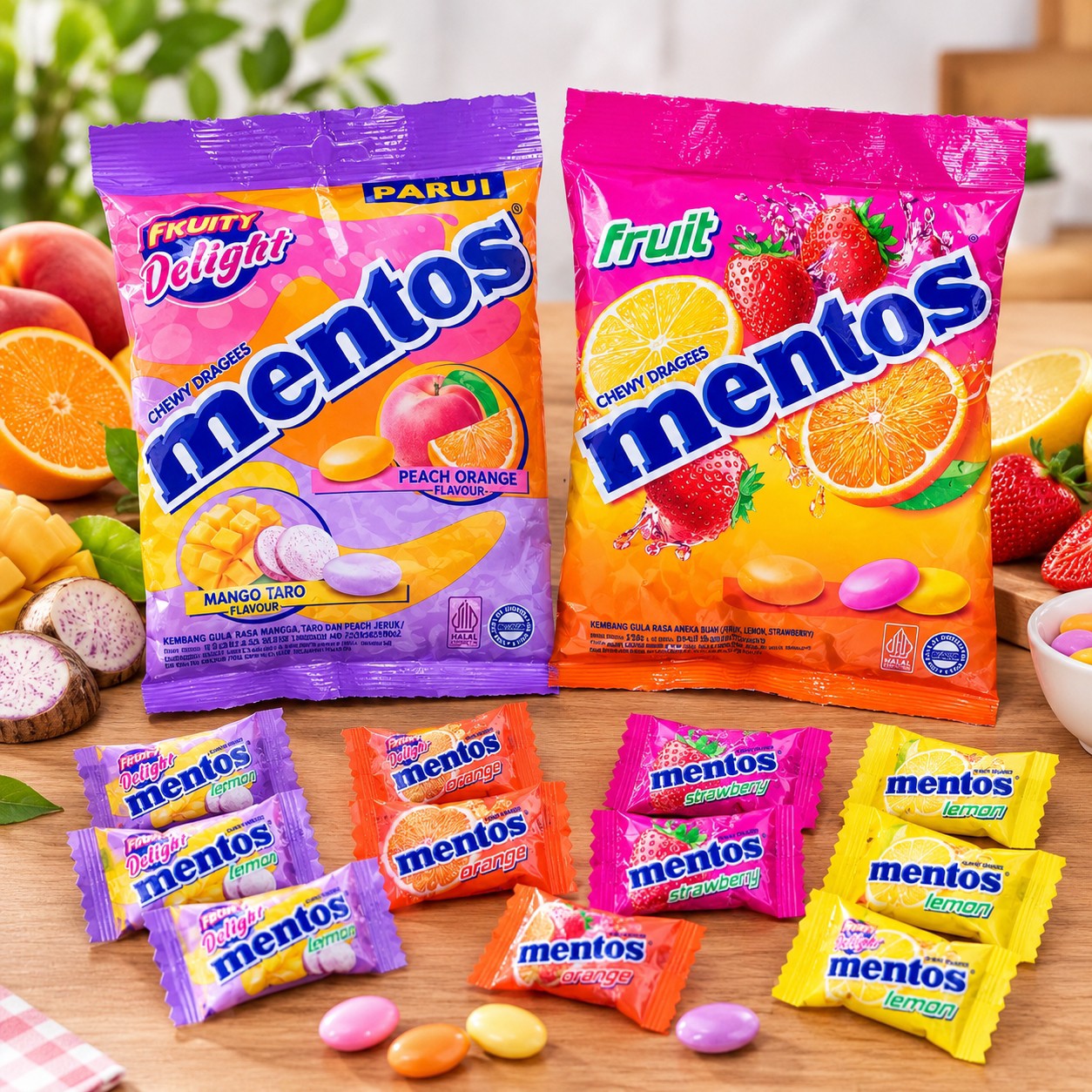 آبنبات جویدنی منتوس mentos میکس شده 10 عددی