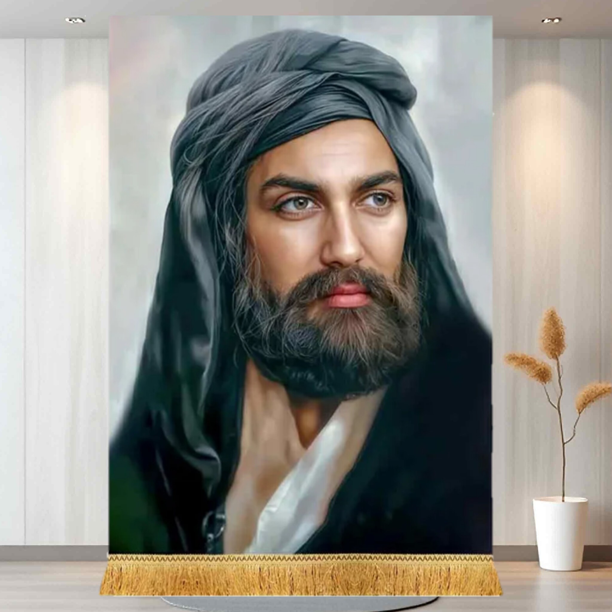 کتیبه مخمل تمثال امام علی امیرالمومنینجدید