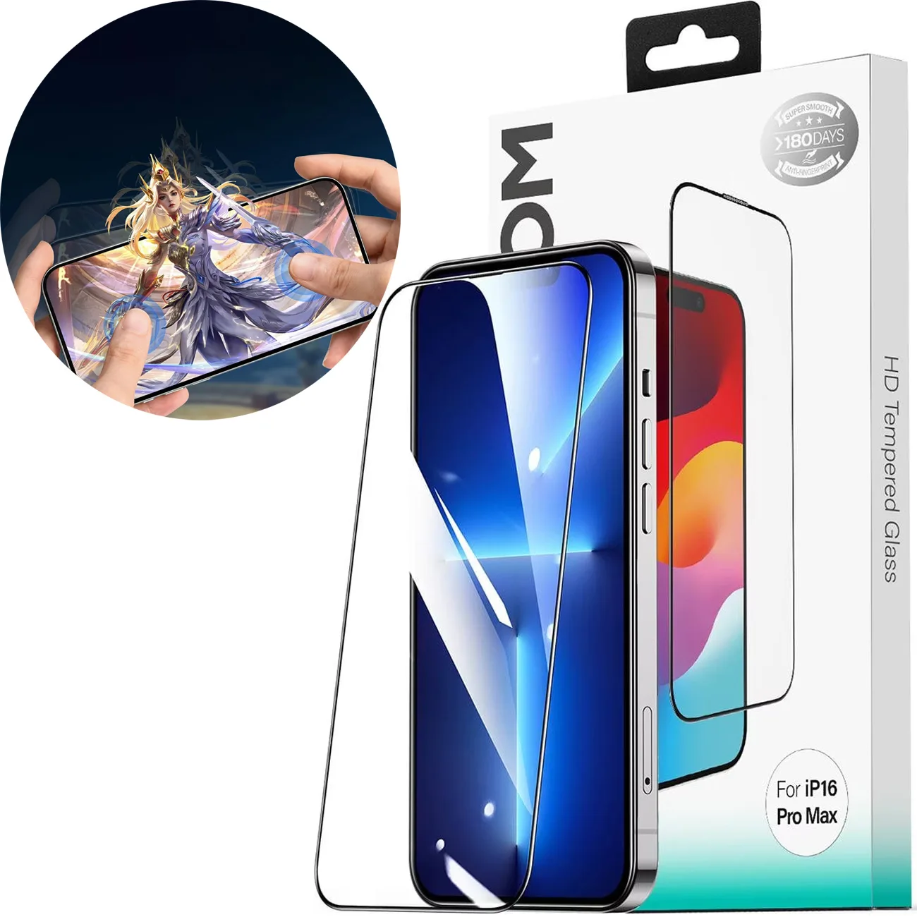 گلس شفاف آیفون 16 پلاس، 15 پلاس و 14 پرومکس جویروم JOYROOM JR-MLG0278